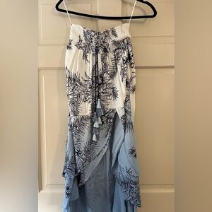 Floral Blue and White Women's Skirt